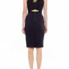 V-Neck Dress with Front Key Hole